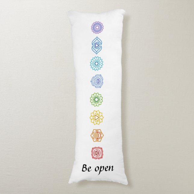 Kundalini Yoga Chakran Var Öppna Kroppskudde (Framsidan Vertikal)