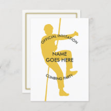 Kundanpassad inbjudan till klätterpart i Sten