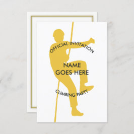 Kundanpassad inbjudan till klätterpart i Sten