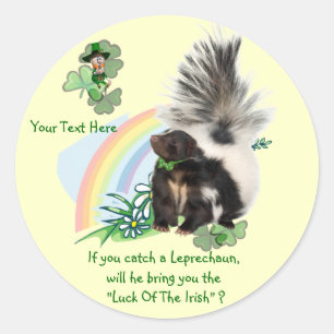 Kundar, Leprechaunsar och Tur på irländarna Runt Klistermärke