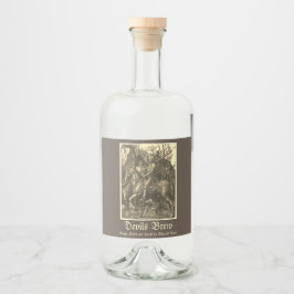 KUNDE, DÖD OCH DJÄVULEN SPRITFLASKOR ETIKETT