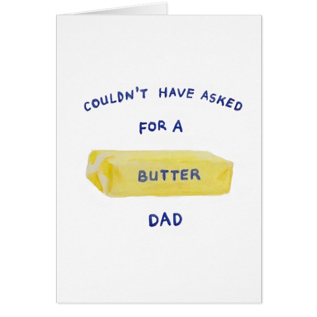 Kunde inte ha bett om smör pappa OBS kort (Framsidan)