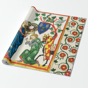 KUNDE VARA MÖRDA AV HANS DAM, MEDIEVAL MINIATURE PRESENTPAPPER