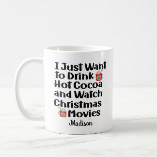 Kundens finaste julfilmer och julklapp för kakao kaffemugg