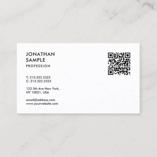 Kundens moderna Professionell QR-kod Visitkort (Framsida)