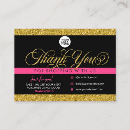 Kundens Paket-inmatnings- och rabattkort för Tack  Visitkort