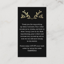 Kundens Tack Infoga mindre företag Visitkort