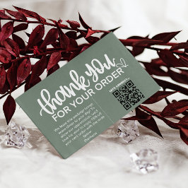 Kundens Tack Paket för in QR-kodkupong Visitkort