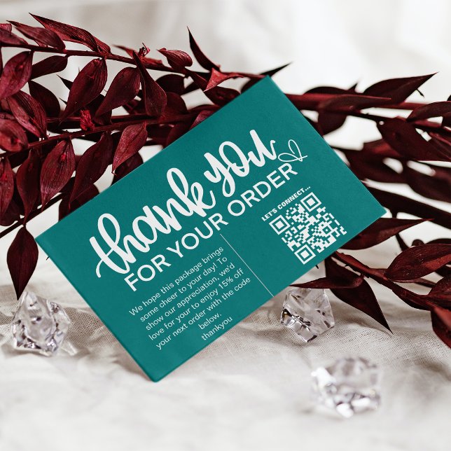 Kundens Tack Paket för in QR-kodkupong Visitkort (Skapare uppladdad)