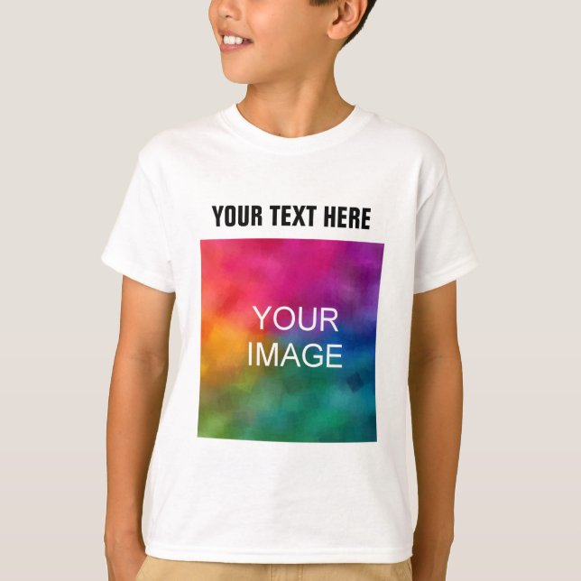 Kundens tillagda fotopatextfönster för barn t shirt (Framsida)