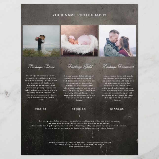 Kundenspezifisch Black Foto Preisliste (Framsida)