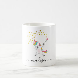 Kundenspezifisch  Einhorn mit Zauberstab Sterne Kaffemugg