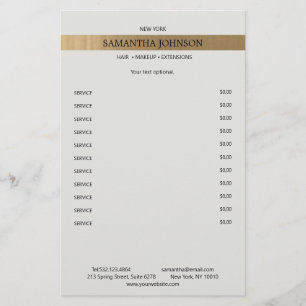 Kundenspezifische Elegante Imitat Guld Streifen Flygblad