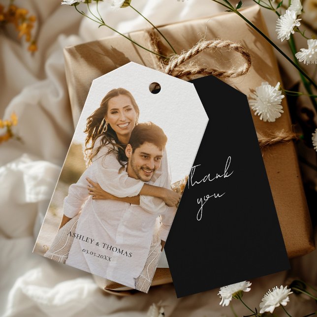 Kundenspezifische Photo Hochzeit  Geschenkanhänger Presentetikett (Skapare uppladdad)