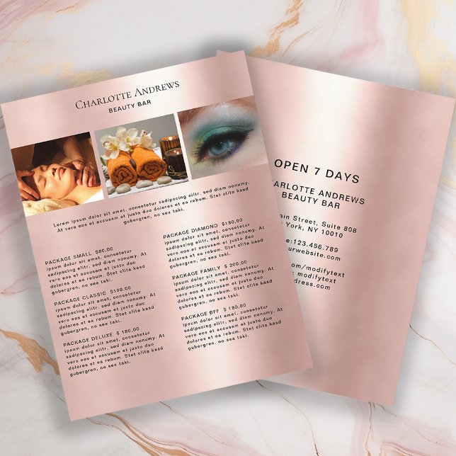 Kundenspezifischer Foto PreisLyssna Salon Flyer (Skapare uppladdad)