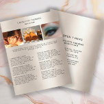 Kundenspezifischer Foto PreisLyssna Salon Flyer<br><div class="desc">Kundenspezifischer Foto - Preislysse - Flyer. Personalisiere dein Produkt i Minuten. Über "weiteres personalisieren" können Schriftart,  Schriftskatten,  Position und die Farbe geändert werden. Perfekt für Fotografen,  Hälsa,  Massage,  Beauty und alle anderen Serviceleistungen.</div>