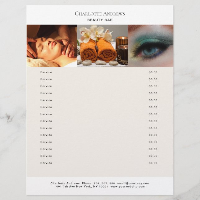 Kundenspezifischer Foto PreisLyssna Salon Flyer (Framsida)