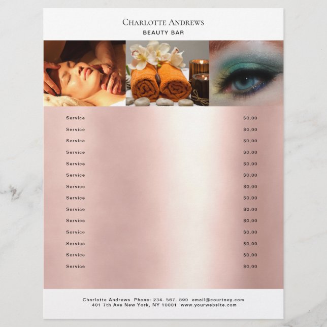 Kundenspezifischer Foto PreisLyssna Salon Flyer (Framsida)