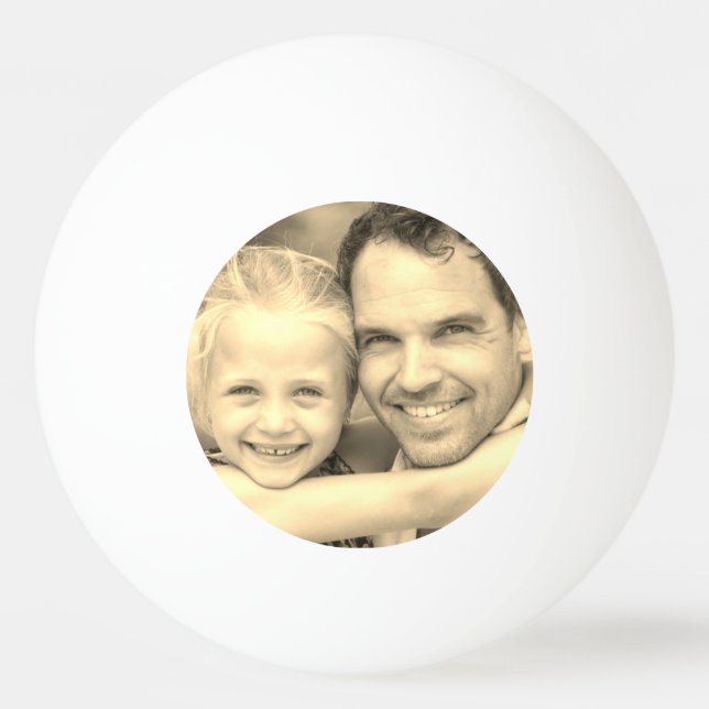 Kundenspezifisches Foto mit Sepia Filter Pingisboll (Framsidan)