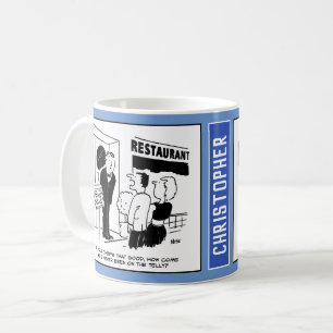 Kunder på en restauratör frågar om Chef. Funny Kaffemugg
