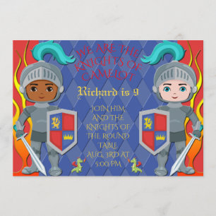 Kunderna i Bord Camelot Party Inbjudan
