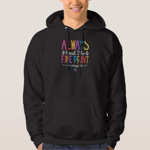 Kunderna läser alltid Graviden Skriv ut Bra announ Hoodie