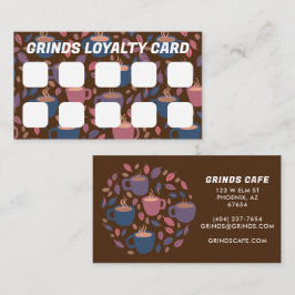Kundförmånskort för COFFEE CAFE Cute Logotyp 10 Lojalitetskort