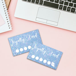 Kundförmånskort för Periwinkkle Blue Glitter Visitkort