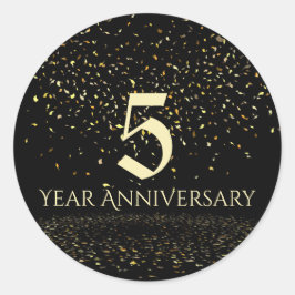 Kundförsegling på 5 år runt klistermärke