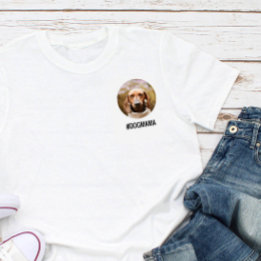 Kundfoto och text på rund design för hundälskare t shirt