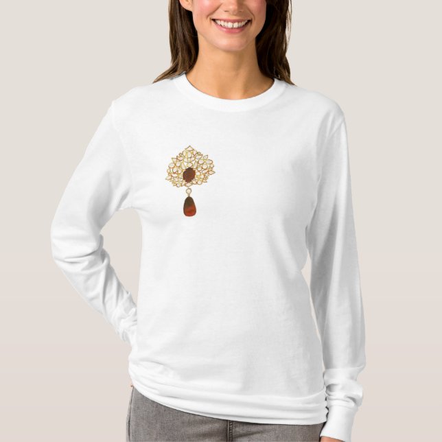 Kundi & ruby brooch t-shirt (Framsida)