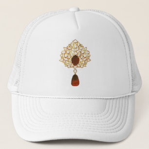 Kundi & ruby brooch truckerkeps