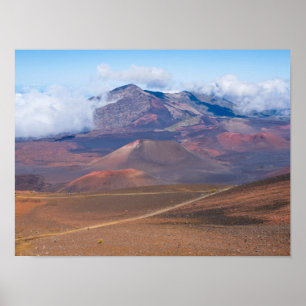 Kundkonger och berg i haleakalakater poster