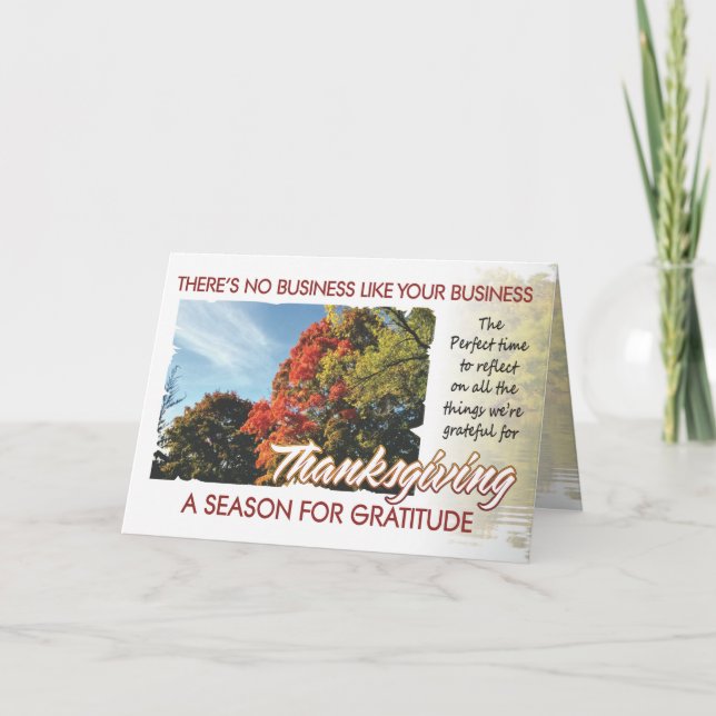 Kundkort 1 för Thanksgiving Helgkort (Framsida)