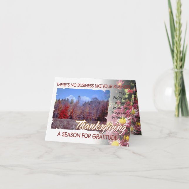 Kundkort 3 rev Thanksgiving Helgkort (Framsida)