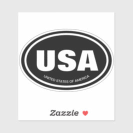 Kundlandskod och statsförkortning oval vinyl klistermärken