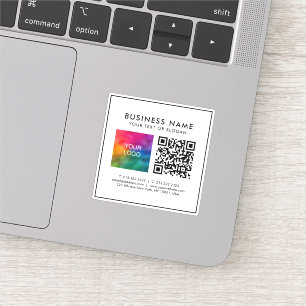 Kundmall för QR-Logotyp QR-kod för företag - övers Klistermärken