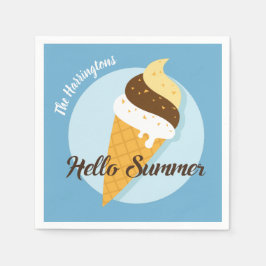 Kundnamn för Hej av Ice Cream och pappra blöjor fr Pappersservett