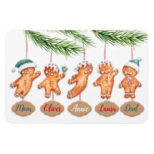 Kundnamn Julkonst Gingerbröd Magnet