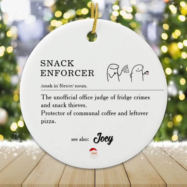 Kundnota för Office-julanteckning för leksakskonto Julgransprydnad Keramik (Funny Coworker Workplace Office Christmas Meme Art Ceramic Ornament)