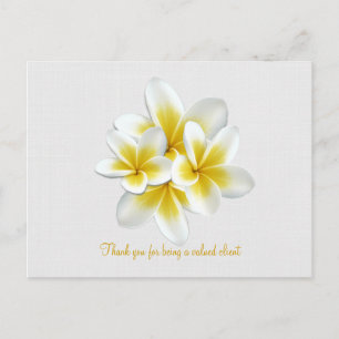 Kundpresentkort för Tropical Plumeria Blommigt Vykort