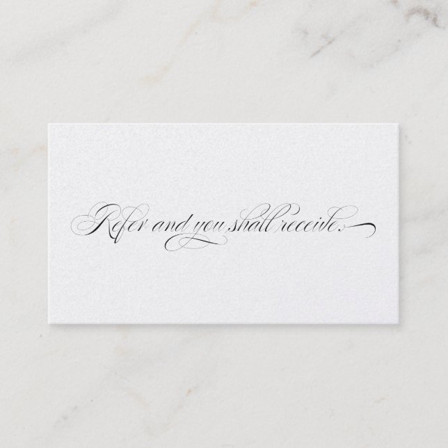 Kundreferenskort för elegant Professionell Rabattkort (Framsida)