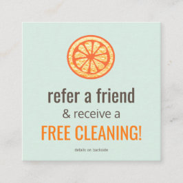 Kundreferenskort för rengörare av hus rabattkort