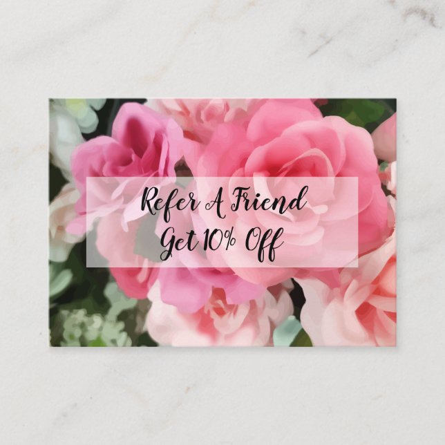 Kundreferenskort Rabattkort (Framsida)