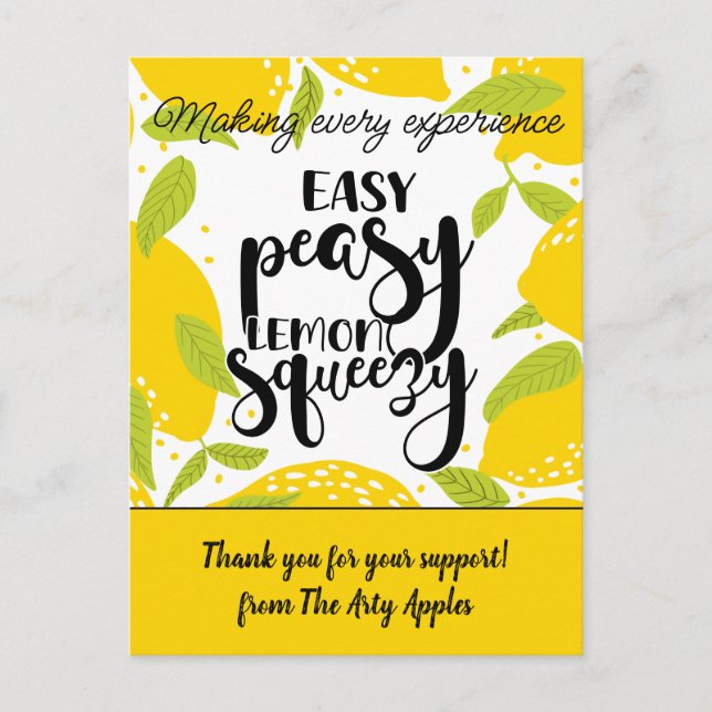 kundremittering tack för att du ger marknadsföring vykort (Framsida)