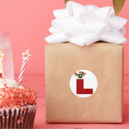 Kundsälar för julklapp runt klistermärke