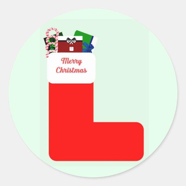 Kundsälar för julklapp runt klistermärke (Framsida)