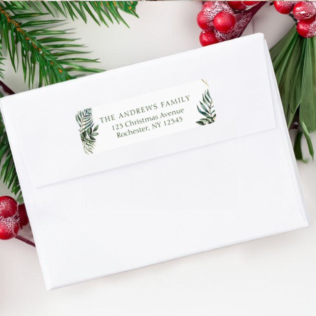 Kundspecifik jul, botanisk returadress etikett (Skapare uppladdad)