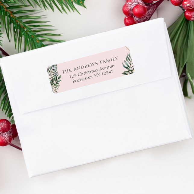 Kundspecifik jul, botanisk returadress etikett (Skapare uppladdad)