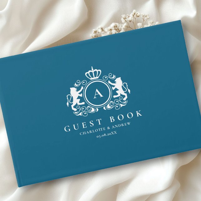 Kundspecifik Logotyp Monogram Bröllop Gästböcker (Customer specific Logo Monogram Wedding Guest Book with your name and date. )